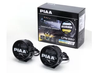 PIAA LPW550 přídavné dálkové kulaté LED světlomety o průměru 136 mm, přepínatelná barva světla 6000K